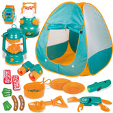 FUN LITTLE TOYS Pop Up Tent with Kids Camping Gear Set Kids Play Tent Outdoor Toys Camping Tools Set for Kids