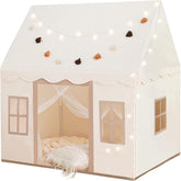 Large Kids Tent with mat Star Lights Tissue Garland Play Tent Indoor & Outdoor Kids Play Tent for Girl & Boy Aged 3+ Kids Tent for Toddler 52" x35" x 52" Play House with Windows Washable