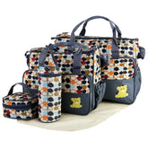 KOCASO Diaper Bag ToteBaby Girl Boy Diaper Bag 5 PCS Large Travel Hospital Diaper Bag Set with Changing Pad for Mom DadTravel Mat Station Gift Set(Grey)
