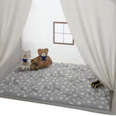 Rectangle Kids Play Mat for Kids Tent Indoor & Outdoor Toddler Tent Non Slip Kids Play Tent Mat Large Kids Playhouse Tent Mat Lovely Star Print Padded Washable Mat 53" L x 36" W