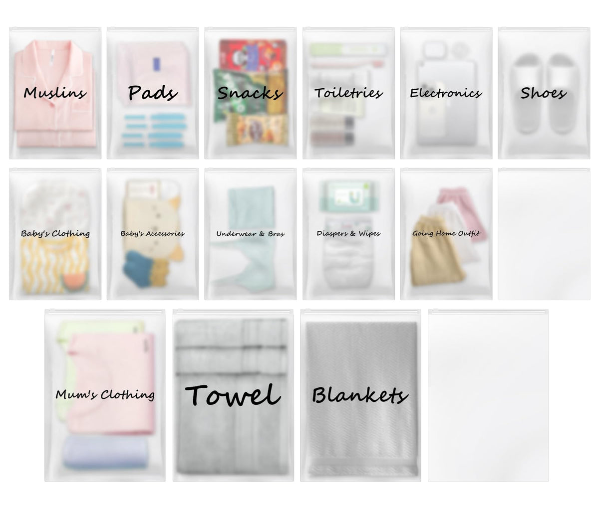 GZ-AMDZJ 20 Pack Hospital Bag for Women Labor Delivery Diaper Bag Organizing Pouches Bag Maternity Hospital Bag Essentials for Mommy Dad Newborn Baby First Time New Mom Must Haves