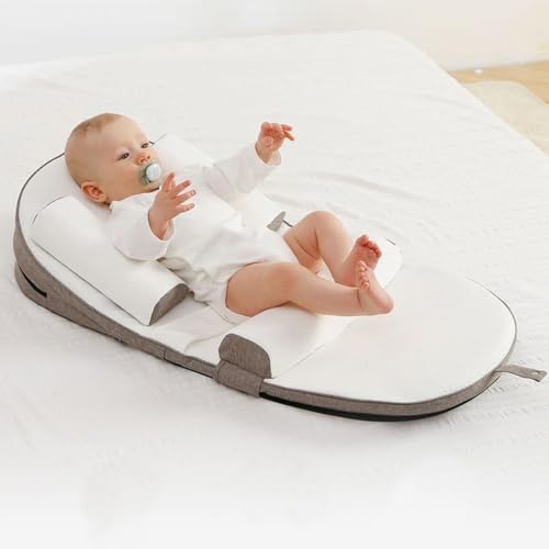 SISTINE Infants Feeding Pillow Infants Anti Overflow Anti Choking Bed Medium Feeding Pillow Infants Multifunctional Feeding Support Pillow Travel Portable Feeding Pillow Cocoa Brown