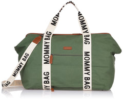 Childhome Signature Mommy Bag Sporty Diaper Bag Water Repellant Tote Bag Large Diaper Bag Baby Essentials Travel Bag Hospital Bags for Labor and Delivery (Green)