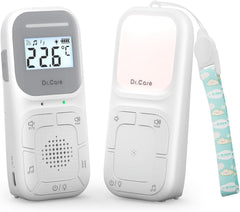 Dr.Care NeoGo Portable Baby Audio Monitor and Sound Machine | Baby Sleep Soother | Travel | Registry Gift with 1000ft Range Two-Way Talk VOX Nightlight 8 Lullabies and Vibrating Sound Alert