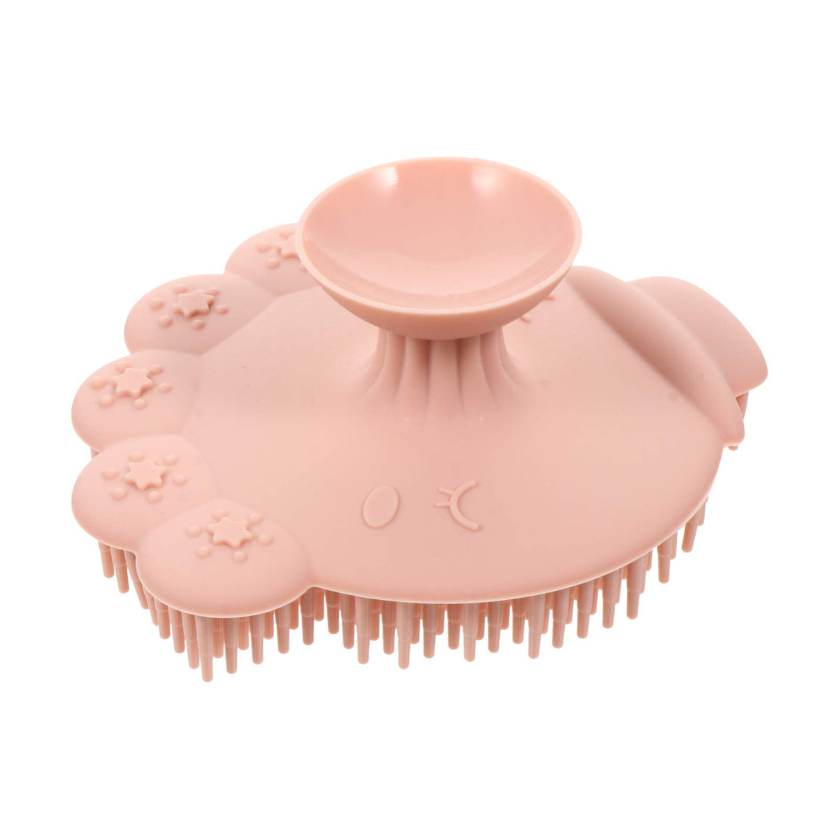 Bath Silicone Brush Scalp Massager Shampoo Brush Cap Brush Comb Scalp Care Brush for Kids Pink