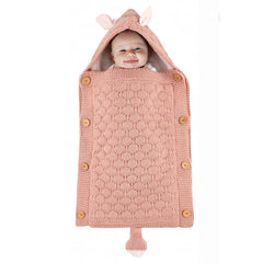 Spring Autumn Baby Knitted Rabbit Ear Sleep Sack