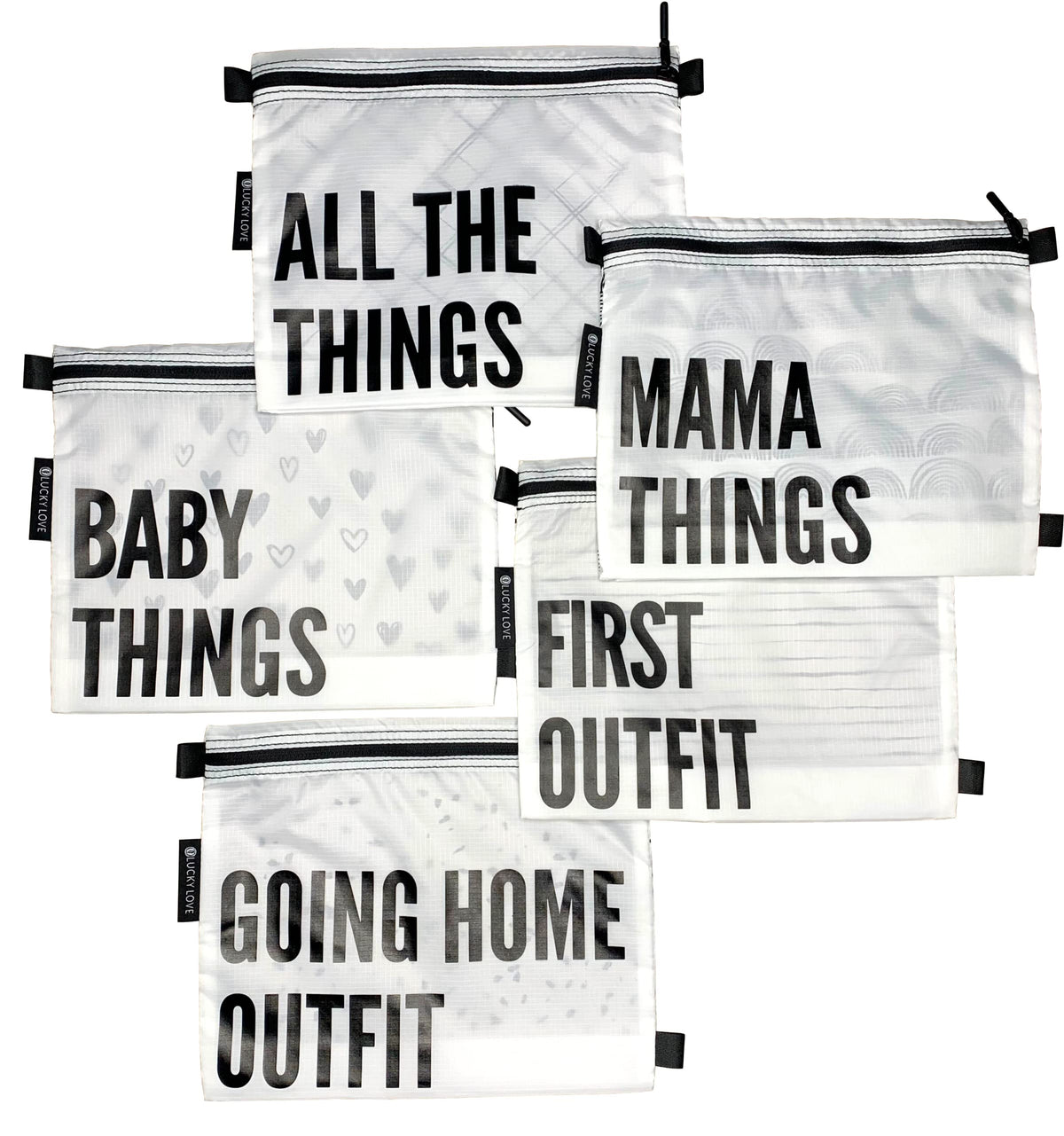 Lucky Love Hospital Bags For Labor and Delivery Diaper Bag Organizing Pouches and Hospital Bag Essentials For Mom